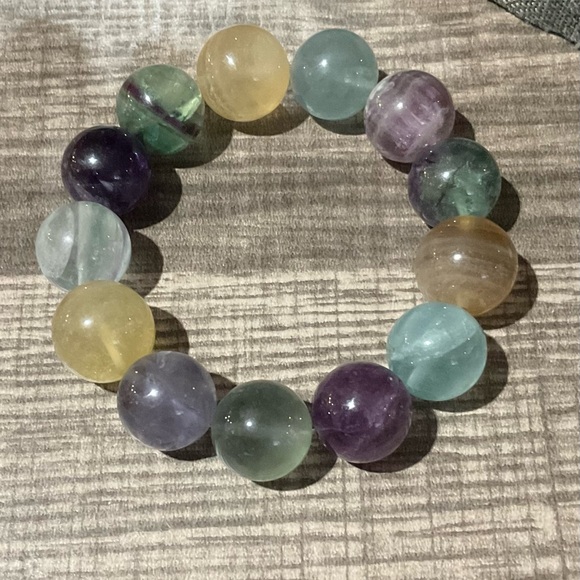 Hand Crafted Jewelry - Multicolor Fluorite Hand Crafted Crystal Bracelet